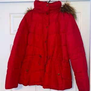 St. John’s Bay, extra large lined coat. Has been wore four times only!.